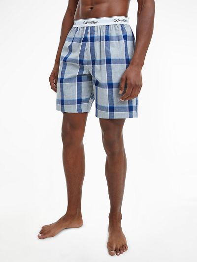Calvin Klein Ruhák HU650714 | Calvin Klein Modern Cotton Férfi Pizsama Rövidnadrág Világos Kék / Szü
